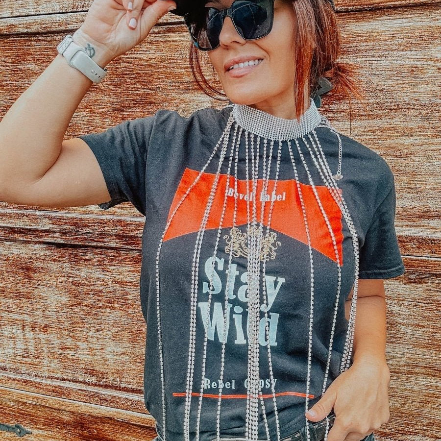 Black Stay Wild T-Shirt Tee Dress | Shirts & Tops |